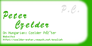 peter czelder business card